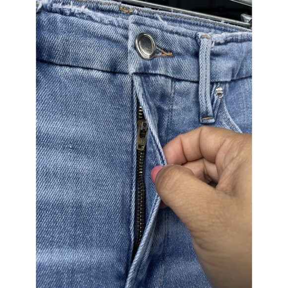 Good American GWC731T Women’s High Rise Stretch Jeans Size 6/28 Distressed  Hem - Picture 4 of 9
